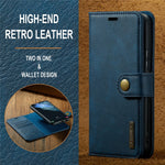DG.MING for Samsung Galaxy S24 Case Detachable 2-in-1 Split Leather Phone Cover