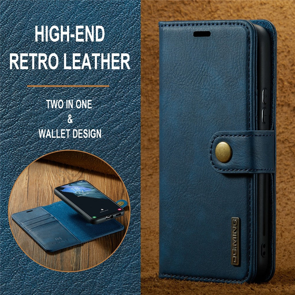 DG.MING for Samsung Galaxy S24 Case Detachable 2-in-1 Split Leather Phone Cover