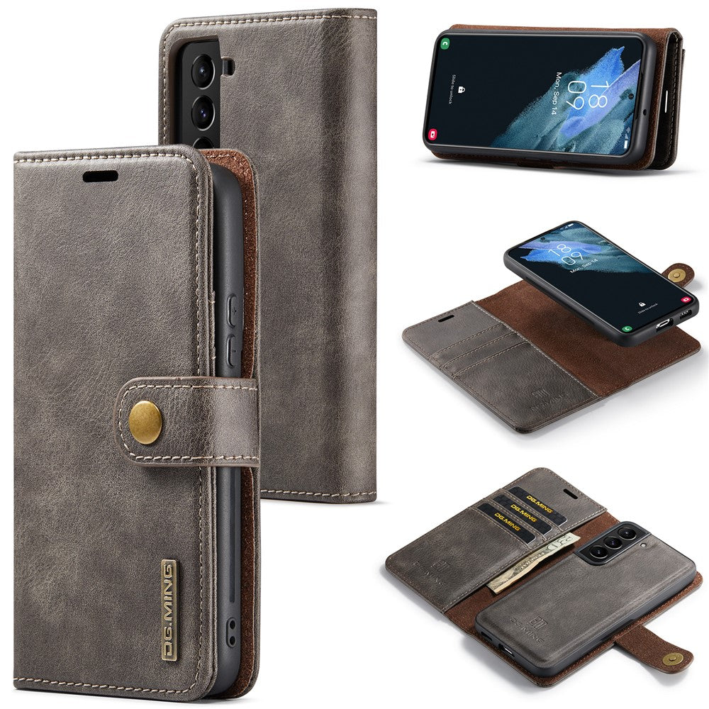DG.MING for Samsung Galaxy S24 Case Detachable 2-in-1 Split Leather Phone Cover