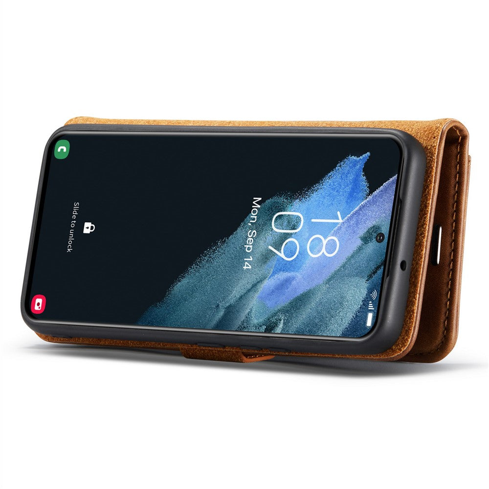 DG.MING for Samsung Galaxy S24+ Case Split Leather Wallet Detachable Phone Cover