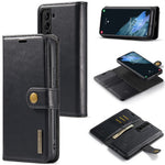 DG.MING for Samsung Galaxy S24+ Case Split Leather Wallet Detachable Phone Cover