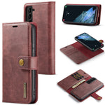 DG.MING for Samsung Galaxy S24+ Case Split Leather Wallet Detachable Phone Cover