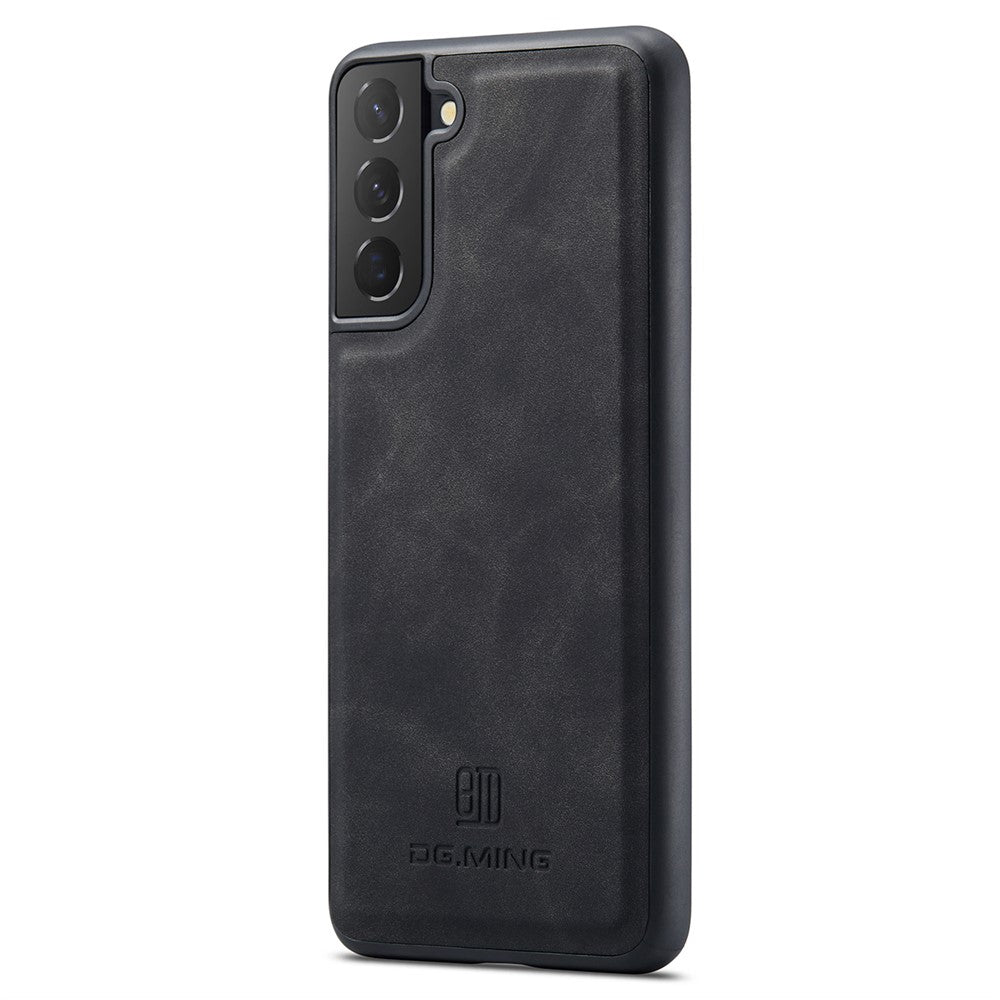 DG.MING For Samsung Galaxy S24 Case PU Leather Coated PC+TPU Phone Cover