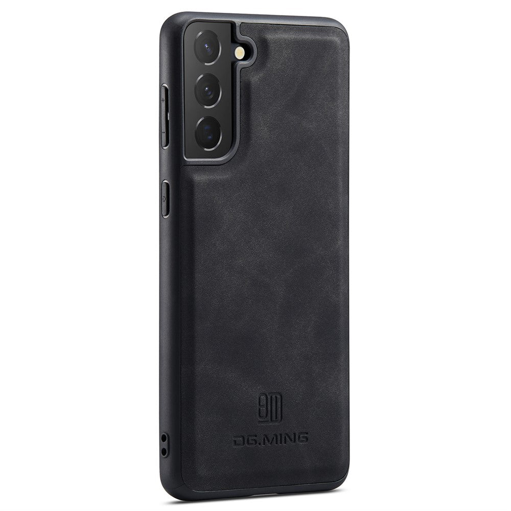 DG.MING For Samsung Galaxy S24 Case PU Leather Coated PC+TPU Phone Cover