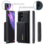 DG.MING M2-serien til Samsung Galaxy S24 Ultra, cover med stativ og aftageligt magnetisk etui