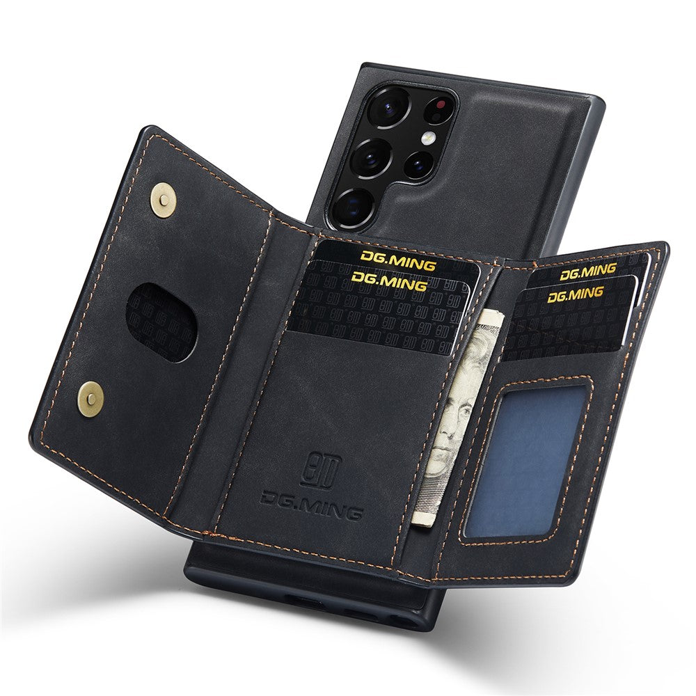 DG.MING M2-serien til Samsung Galaxy S24 Ultra, cover med stativ og aftageligt magnetisk etui