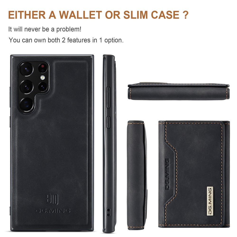 DG.MING M2-serien til Samsung Galaxy S24 Ultra, cover med stativ og aftageligt magnetisk etui