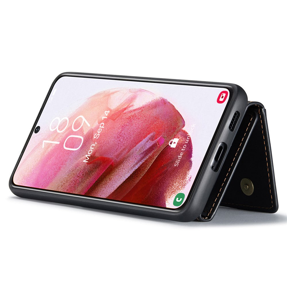 DG.MING M2-serien för Samsung Galaxy S24 Stativskal Plånbok Avtagbart 2-i-1 mobilskal