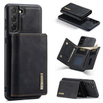 DG.MING M1 Series for Samsung Galaxy S24+ Case Magnetic Wallet Leather Coated PC+TPU Cover