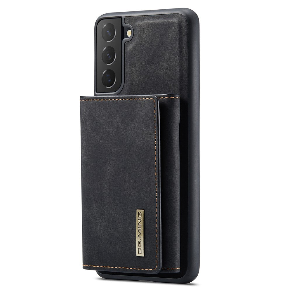 DG.MING M1 Series for Samsung Galaxy S24+ Case Magnetic Wallet Leather Coated PC+TPU Cover