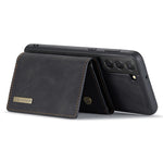 DG.MING M1 Series for Samsung Galaxy S24+ Case Magnetic Wallet Leather Coated PC+TPU Cover