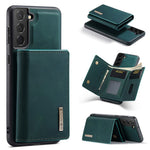 DG.MING M1 Series for Samsung Galaxy S24+ Case Magnetic Wallet Leather Coated PC+TPU Cover