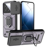 Xiaomi 14 Mobilskal PC+TPU Fallskyddande Stativskydd med Glidlinsskydd