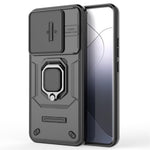For Xiaomi 14 Pro Case PC+TPU Shockproof Kickstand Phone Protector with Slide Lens Shield