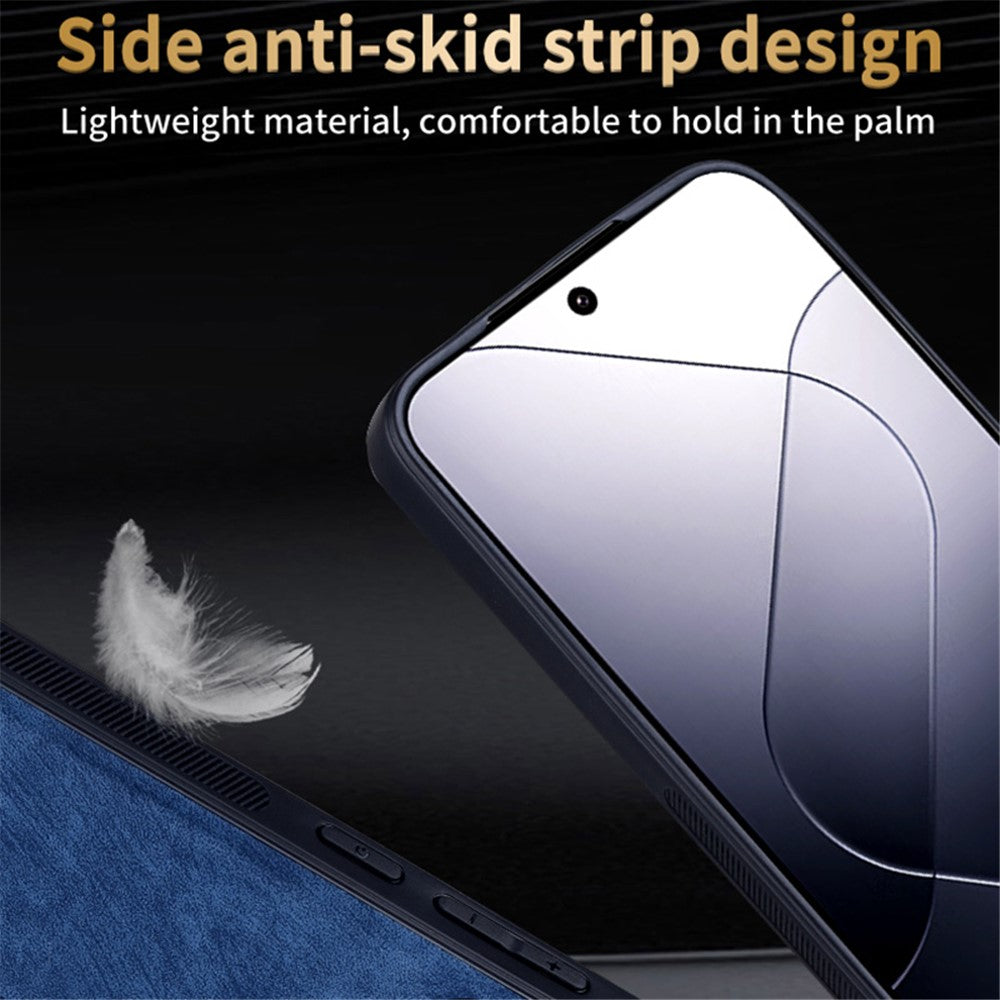 AZNS För Xiaomi 14 Pro mobilskal PU-läder Halkfritt Grepp Baksida