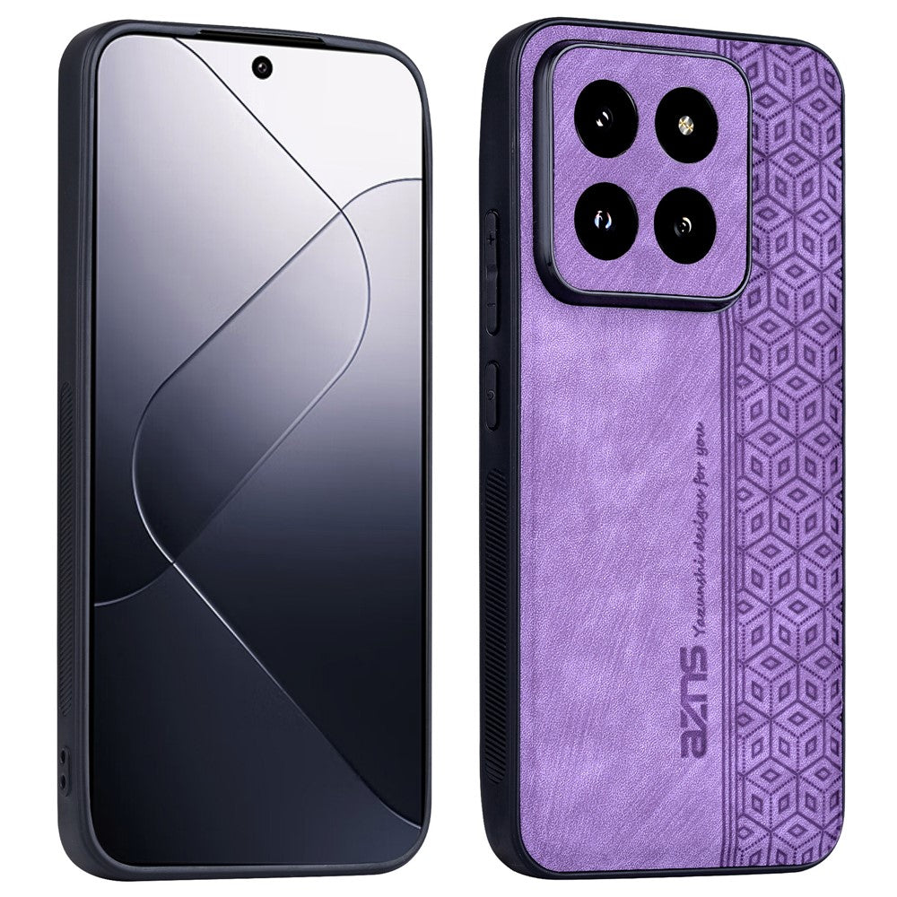 AZNS För Xiaomi 14 Pro mobilskal PU-läder Halkfritt Grepp Baksida