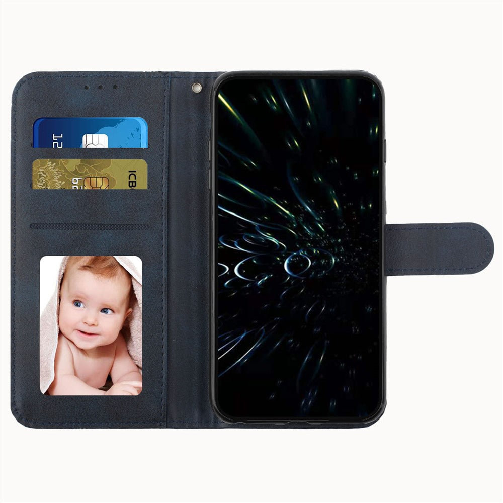Samsung Galaxy A25 5G (Global) (161,0 x 76,5 x 8,3 mm) Mobilskal Plånboksfodral i kalvskinnsstruktur