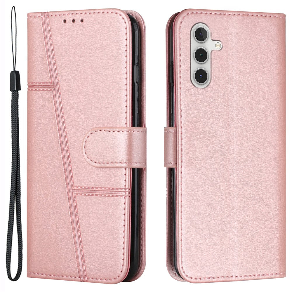 Samsung Galaxy A25 5G (Global) (161,0 x 76,5 x 8,3 mm) Mobilskal Plånboksfodral i kalvskinnsstruktur