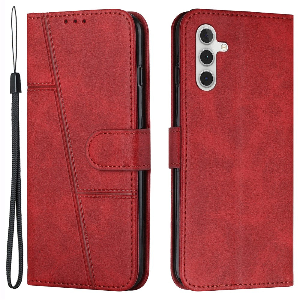 Samsung Galaxy A25 5G (Global) (161,0 x 76,5 x 8,3 mm) Mobilskal Plånboksfodral i kalvskinnsstruktur