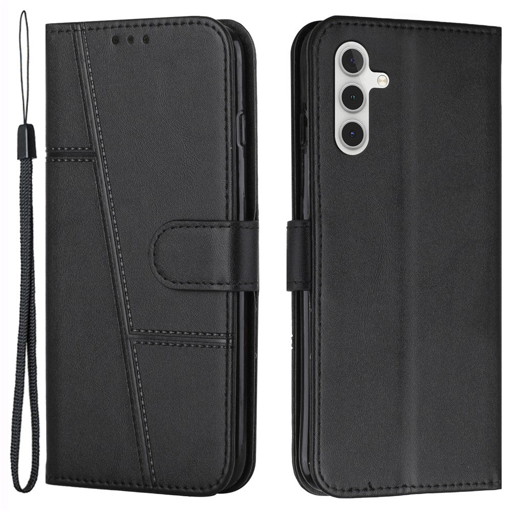 Samsung Galaxy A25 5G (Global) (161,0 x 76,5 x 8,3 mm) Mobilskal Plånboksfodral i kalvskinnsstruktur