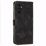 Til Samsung Galaxy A25 5G (Global) (161.0 x 76.5 x 8.3mm) Magnetisk Cover i PU Læder med Trekantsaftryk og Pungfunktion til Smartphone