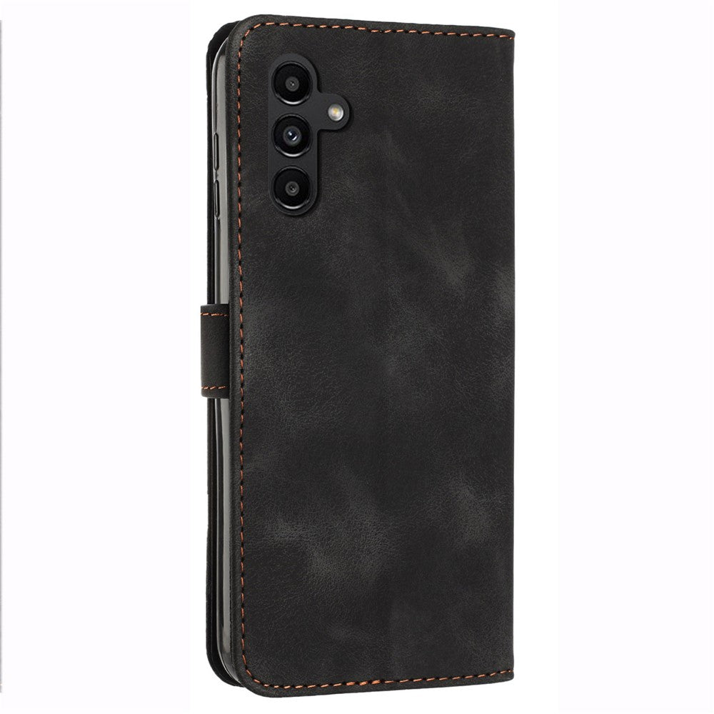Til Samsung Galaxy A25 5G (Global) (161.0 x 76.5 x 8.3mm) Magnetisk Cover i PU Læder med Trekantsaftryk og Pungfunktion til Smartphone