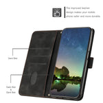 Til Samsung Galaxy A25 5G (Global) (161.0 x 76.5 x 8.3mm) Magnetisk Cover i PU Læder med Trekantsaftryk og Pungfunktion til Smartphone