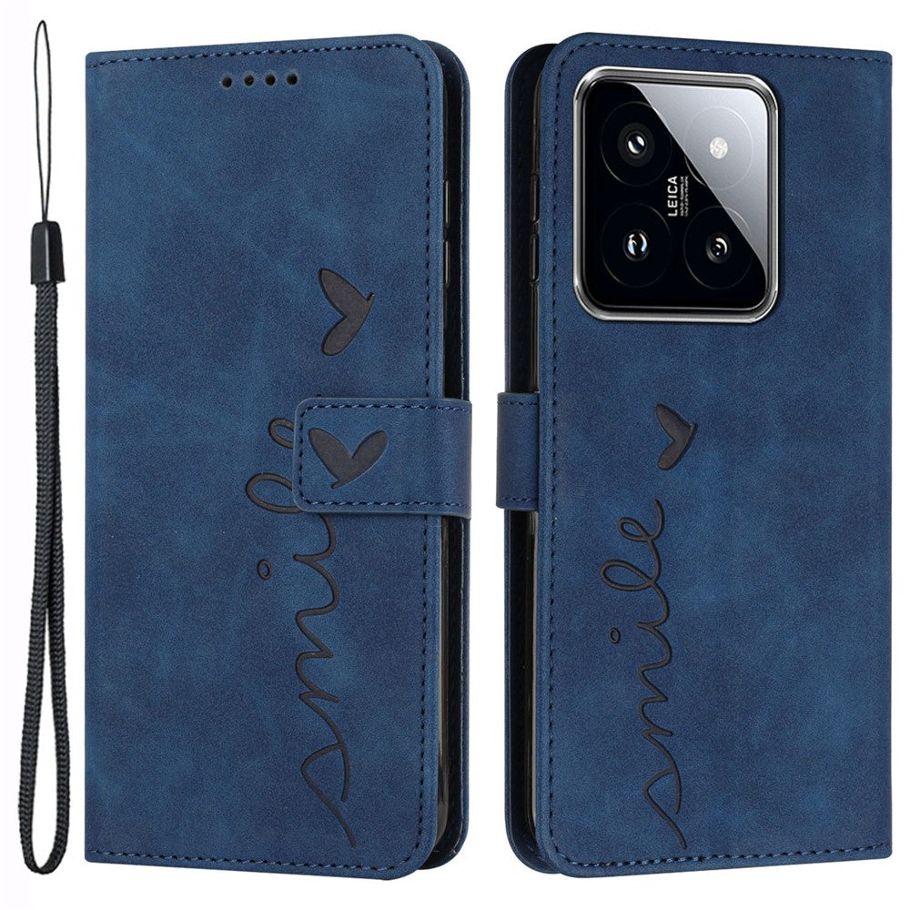 For Xiaomi 14 Pro Cell Phone Case Leather Drop-proof Cover with Wallet Stand