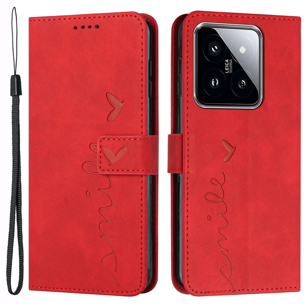 For Xiaomi 14 Pro Cell Phone Case Leather Drop-proof Cover with Wallet Stand