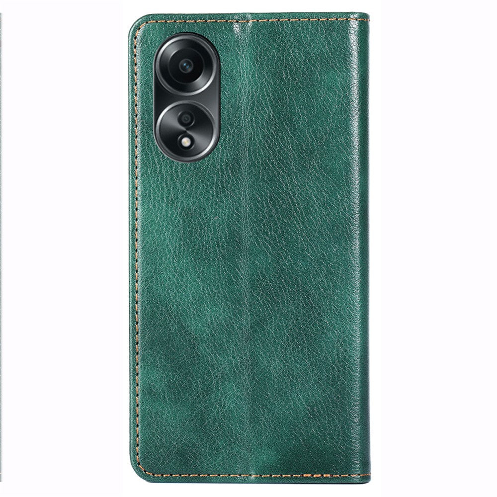 Oppo A58 4G mobilcover med magnetisk lukning, faldsikkert PU-læderpung-etui