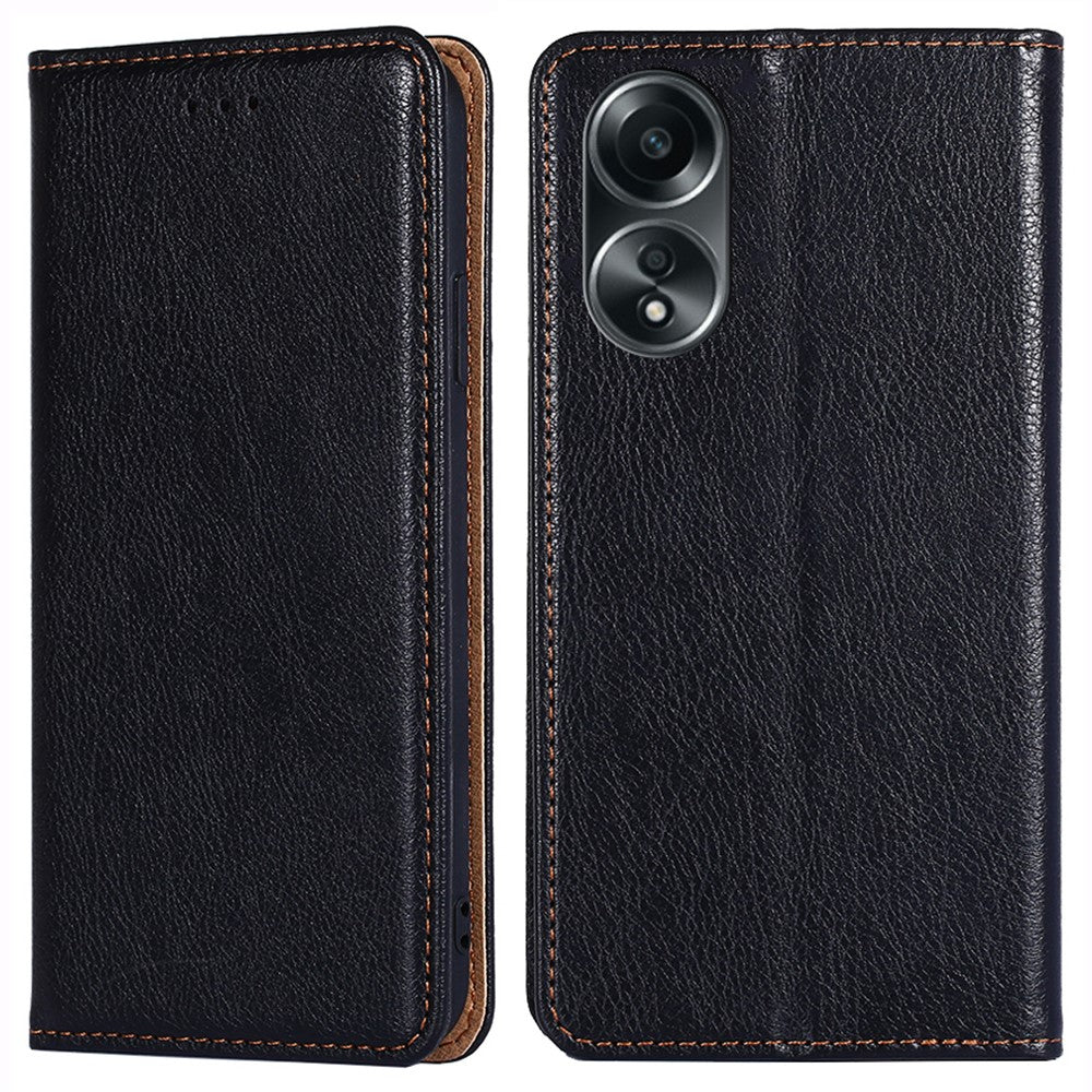Oppo A58 4G mobilcover med magnetisk lukning, faldsikkert PU-læderpung-etui