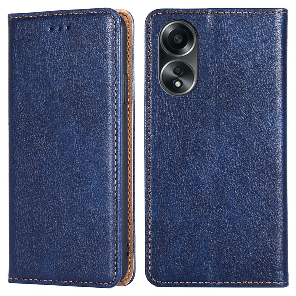 Oppo A58 4G mobilcover med magnetisk lukning, faldsikkert PU-læderpung-etui
