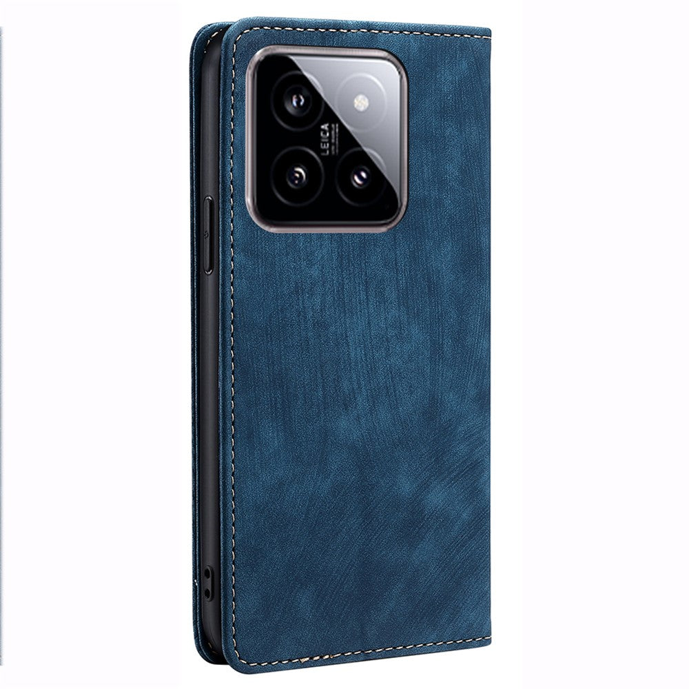 For Xiaomi 14 Case RFID Blocking Wallet Leather Phone Cover Anti-Scratch Phone Shell