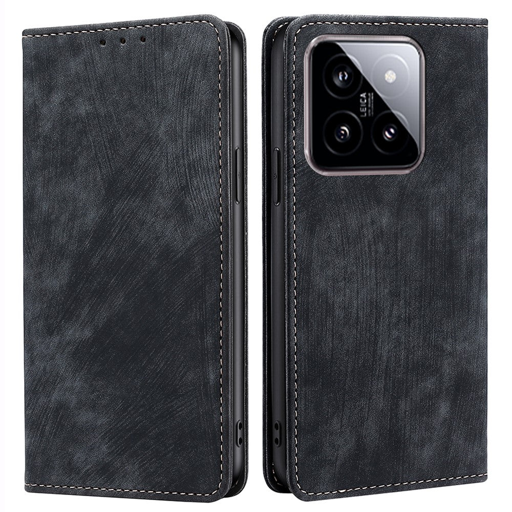 For Xiaomi 14 Case RFID Blocking Wallet Leather Phone Cover Anti-Scratch Phone Shell