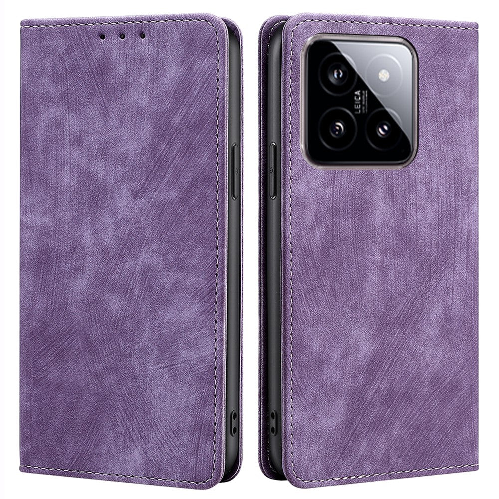 For Xiaomi 14 Case RFID Blocking Wallet Leather Phone Cover Anti-Scratch Phone Shell