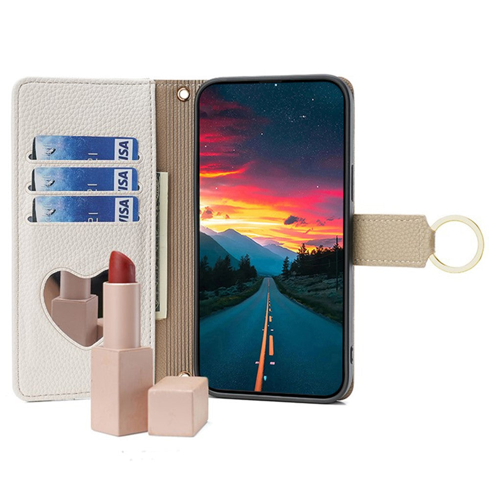 For Samsung Galaxy A33 5G Cell Phone Case Wallet PU Leather Cover with Chain Shoulder Strap