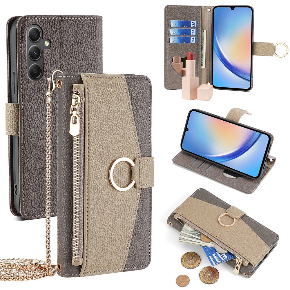 For Samsung Galaxy A34 5G Crossbody Phone Bag Wallet Stand Phone Cover