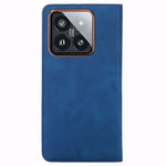 Xiaomi 14 Pro-skal med hudkänsla i PU-läder, stativ, korthållare, mobilskal