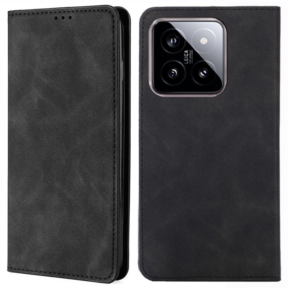 For Xiaomi 14 Case Leather Magnetic Phone Stand Shell Card Slots Mobile Phone Cover