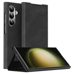 For Samsung Galaxy S24 Phone Case Nappa Texture PU Leather+PC Card Holder Cover