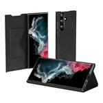For Samsung Galaxy S24 Phone Case Nappa Texture PU Leather+PC Card Holder Cover