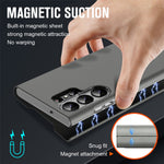 For Samsung Galaxy S24 Ultra Case Nappa Texture Stand Card Holder Mobile Phone Cover
