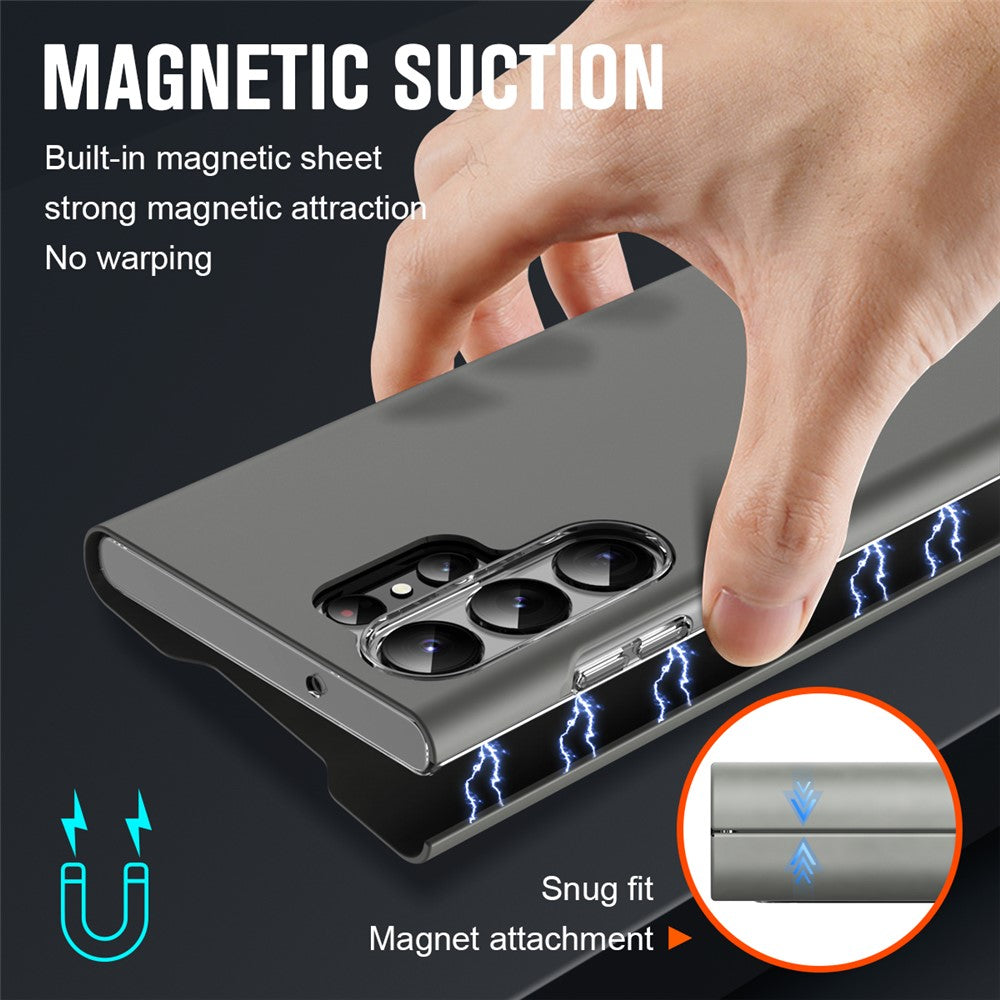 For Samsung Galaxy S24 Ultra Case Nappa Texture Stand Card Holder Mobile Phone Cover