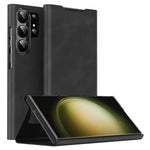 For Samsung Galaxy S24 Ultra Case Nappa Texture Stand Card Holder Mobile Phone Cover