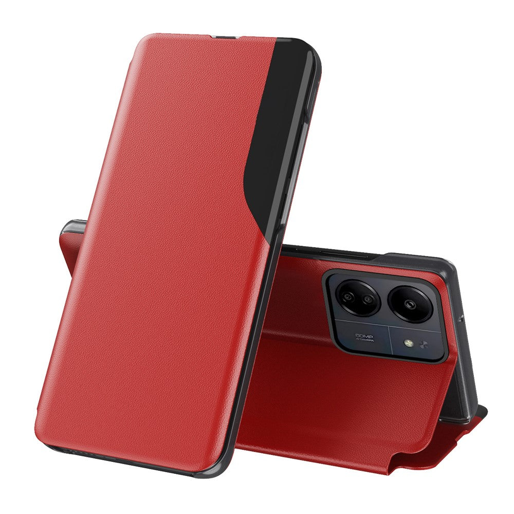 For Xiaomi Redmi 13C 4G / Poco C65 4G Phone Case Folio Flip PU Leather Stand Cover