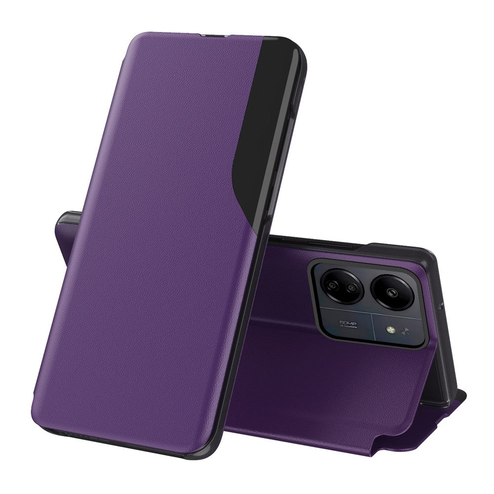 For Xiaomi Redmi 13C 4G / Poco C65 4G Phone Case Folio Flip PU Leather Stand Cover