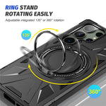 For Samsung Galaxy S24 Ultra Case TPU+PC Rotary Kickstand Phone Back Cover