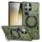For Samsung Galaxy S24 Ultra Case TPU+PC Rotary Kickstand Phone Back Cover