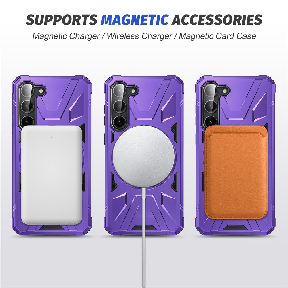 For Samsung Galaxy S25+ / S24+ Case Magnetic Anti-Drop TPU+PC Phone Protector