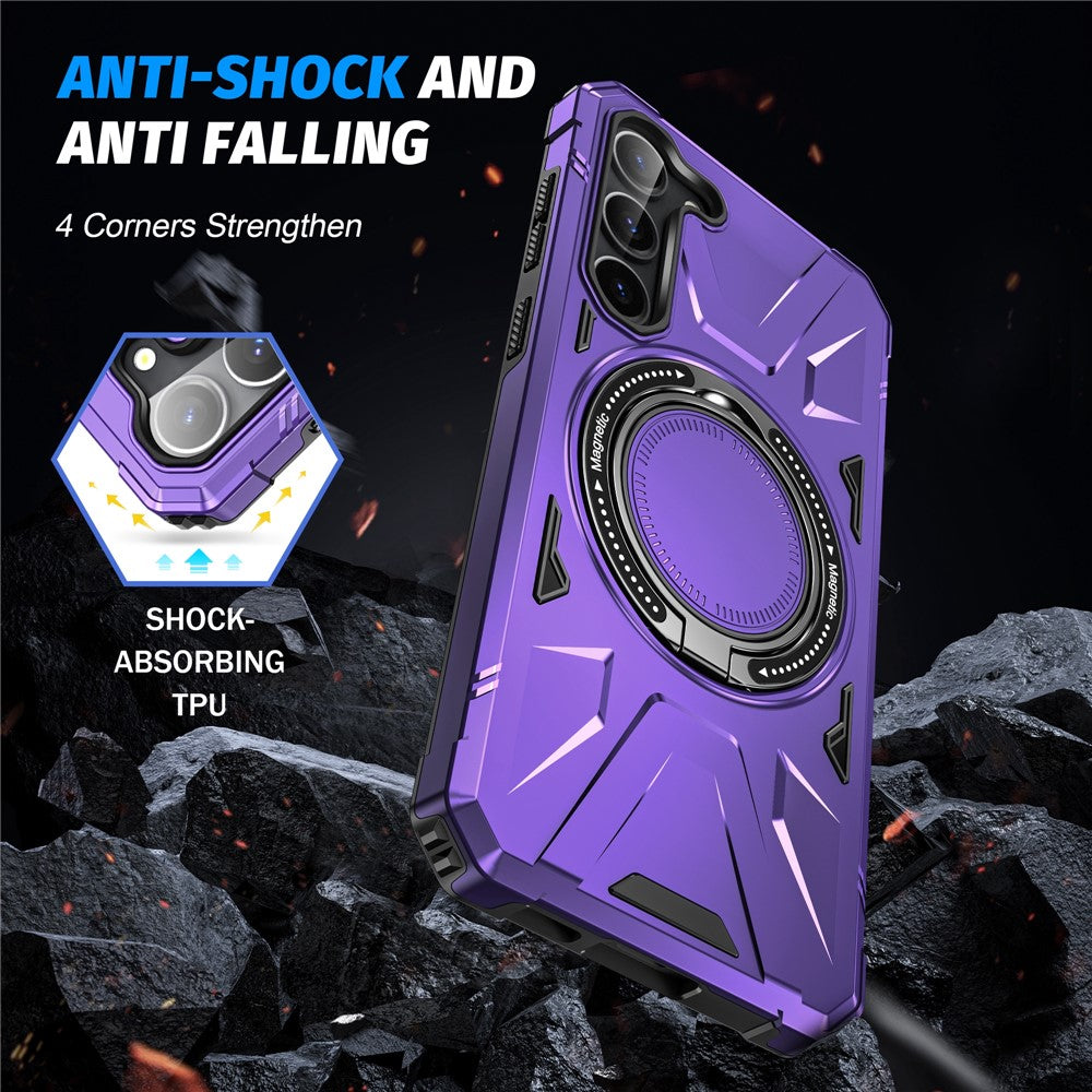 For Samsung Galaxy S25+ / S24+ Case Magnetic Anti-Drop TPU+PC Phone Protector